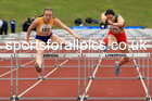 Senior womens 100 metres hurdles, 2022 Northern Senior and Under-20 Champs., Wavertree Athletics Centre, Liverpool. Photo: David T. Hewitson/Sports for All Pics